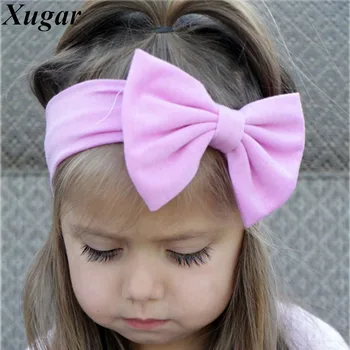 Xugar Lovely Girls Solid Bows Headbands For Kids Newborn