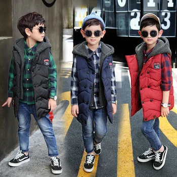 Boys 6-14 Years Hooded Sleeveless Button Closure Casual Fashion Cardigan Coats Thick Warm Cotton Winter Autumn Outerwear Vests
Boys 6-14 Years Hooded Sleeveless Button Closure Casual Fashion Cardigan Coats Thick Warm Cotton Winter Autumn Outerwear Vests