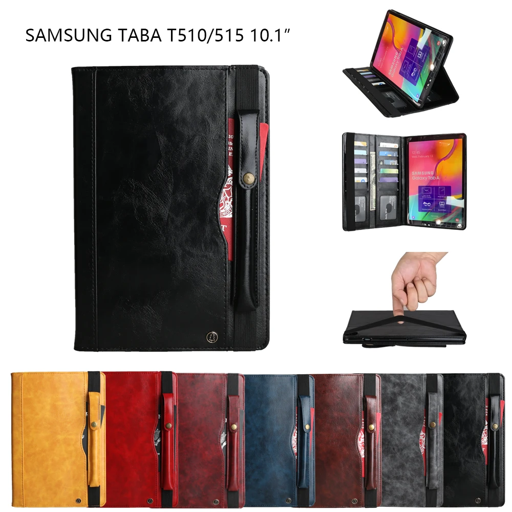 For Samsung Galaxy Tab A 10.1 2019 T510 T515 PU Leather Tablet Case 12 Card Slots Flip Folding Stand Tablet Case with Pen Holder 
For Samsung Galaxy Tab A 10.1 2019 T510 T515 PU Leather Tablet Case 12 Card Slots Flip Folding Stand Tablet Case with Pen Holder