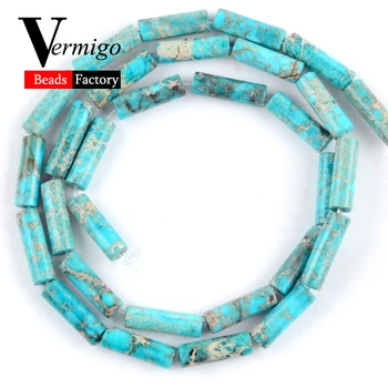 Natural Lake Blue Sea Sediment Jaspers Column Beads For Jewelry Making DIY Necklace Bracelet Spacer Loose Beads 4mm*13mm 15"
Natural Lake Blue Sea Sediment Jaspers Column Beads For Jewelry Making DIY Necklace Bracelet Spacer Loose Beads 4mm*13mm 15"