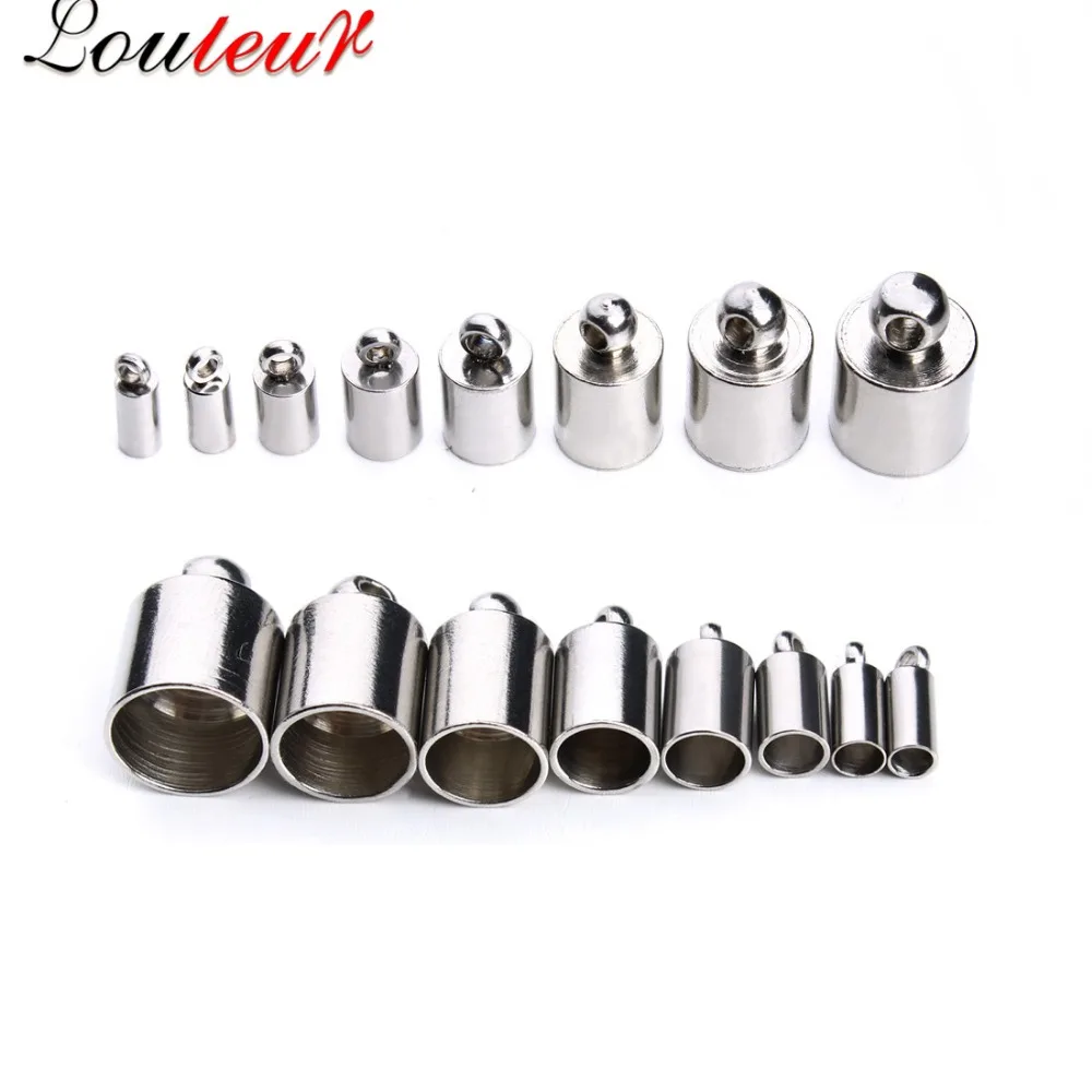 LOULEUR 20pcs/lot Stainless Steel End Caps For Leather Cord Necklace Bracelet Tassel Cap Connectors For Diy Jewelry Making
LOULEUR 20pcs/lot Stainless Steel End Caps For Leather Cord Necklace Bracelet Tassel Cap Connectors For Diy Jewelry Making