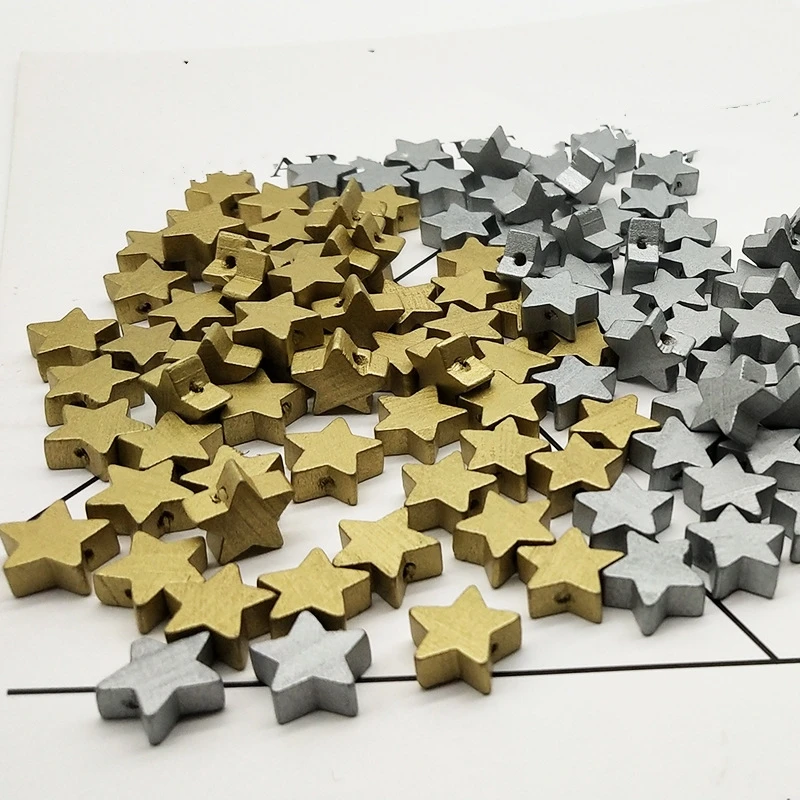 25pcs 15mm Gold Silver Wood Stars Spacers Beads Children DIY Wooden Crafts Stud Earring Making Hair Accessories Jewelry Findings
25pcs 15mm Gold Silver Wood Stars Spacers Beads Children DIY Wooden Crafts Stud Earring Making Hair Accessories Jewelry Findings