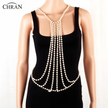 Chran Beach Chain Bra Faux Pearl Long Harness Necklace For Women Chainmail EDC Outfit Belly Waist Wear Festival Jewelry CRBJ171
Chran Beach Chain Bra Faux Pearl Long Harness Necklace For Women Chainmail EDC Outfit Belly Waist Wear Festival Jewelry CRBJ171