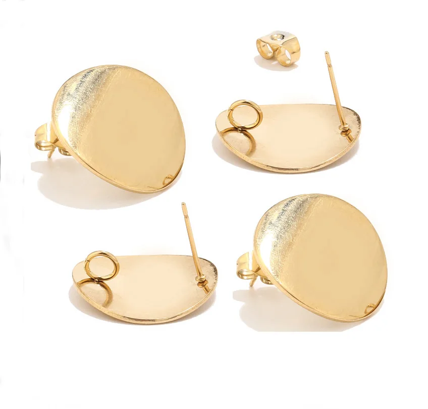 40pcs Stainless Steel Gold Stud Earrings Post with Loop Bent Round Ear Components for Earring Making
40pcs Stainless Steel Gold Stud Earrings Post with Loop Bent Round Ear Components for Earring Making