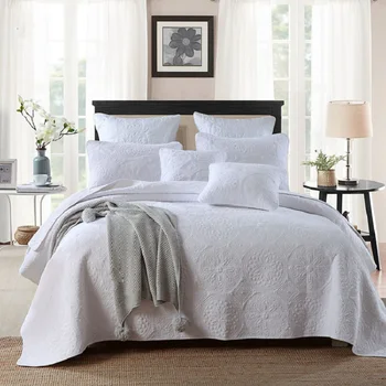 CHAUSUB Solid White Quilt Set 3PCS Washed Cotton Quilts Embroidered Quilted Bedspread Bed Cover Sheets King Size Coverlets
CHAUSUB Solid White Quilt Set 3PCS Washed Cotton Quilts Embroidered Quilted Bedspread Bed Cover Sheets King Size Coverlets