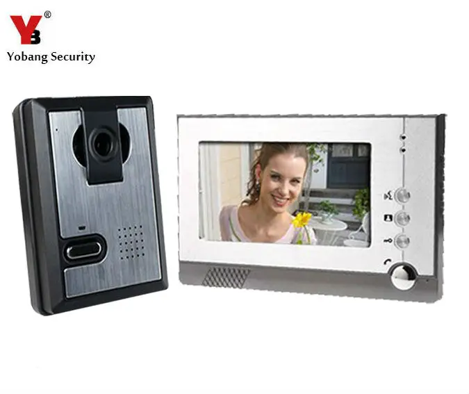 

Yobang Security 7" TFT LCD Color Video Door Phone , Video Doorbell Audio Visual Intercom Monitor with CMOS Camera