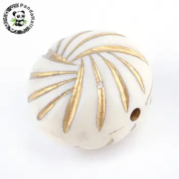 Flat Round Plating Acrylic Beads, Golden Metal Enlaced, Beige, 23x16mm, Hole: 2mm; about 98pcs/500g
Flat Round Plating Acrylic Beads, Golden Metal Enlaced, Beige, 23x16mm, Hole: 2mm; about 98pcs/500g