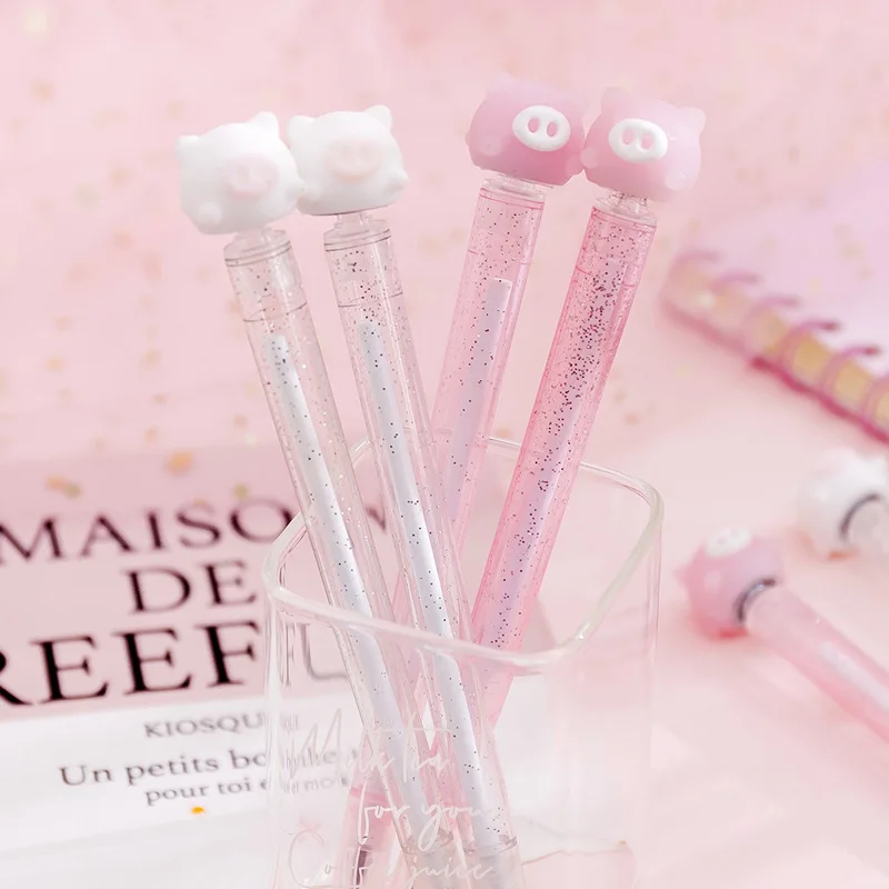 Rotatable Pig gel pens Cute 0.5mm black ink neutral pen material escolar stationery school writing supplies
Rotatable Pig gel pens Cute 0.5mm black ink neutral pen material escolar stationery school writing supplies