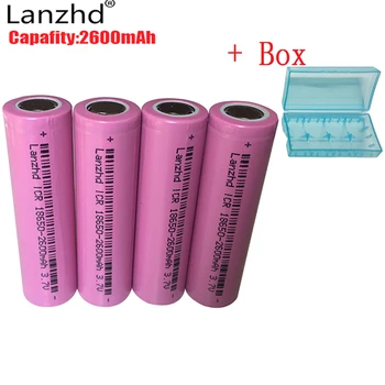 4PCS battery 18650 Li ion 3.7v ICR 18650 Rechargeable batteries Li-ion 2600mAh capacity lithium for samsung 18650 battery
4PCS battery 18650 Li ion 3.7v ICR 18650 Rechargeable batteries Li-ion 2600mAh capacity lithium for samsung 18650 battery