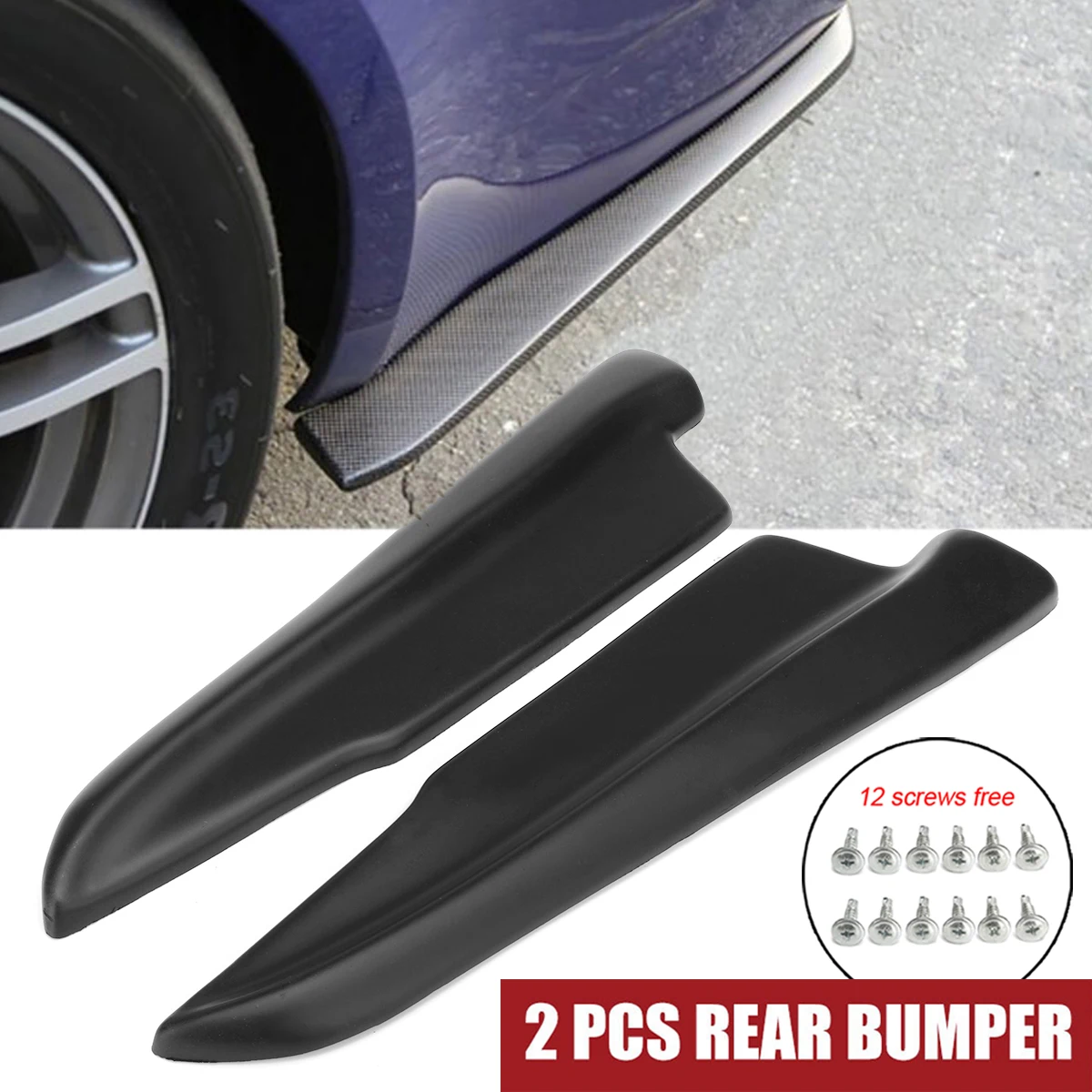 2pcs Universal Car Rear Bumper Spats Splash Guard Extend Valance Lip Protecter Cover Polyurethane 2Color
2pcs Universal Car Rear Bumper Spats Splash Guard Extend Valance Lip Protecter Cover Polyurethane 2Color