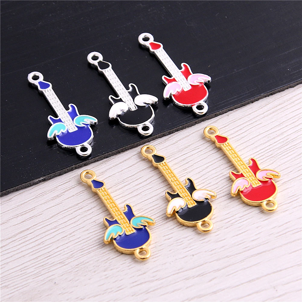 SWEET BELL 20pcs Guitar Connectors for DIY Jewelry Making Drip Oil Golden Color Charms for Handmade Bracelets Craft D6389
SWEET BELL 20pcs Guitar Connectors for DIY Jewelry Making Drip Oil Golden Color Charms for Handmade Bracelets Craft D6389