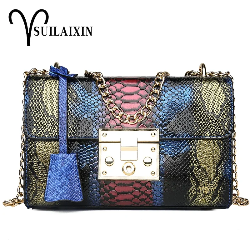 Women Designer Snake Leather Snakeskin Shoulder Bags with Chains small Serpentine Chain Colorful Messenger Crossbody Flap Bag
Women Designer Snake Leather Snakeskin Shoulder Bags with Chains small Serpentine Chain Colorful Messenger Crossbody Flap Bag