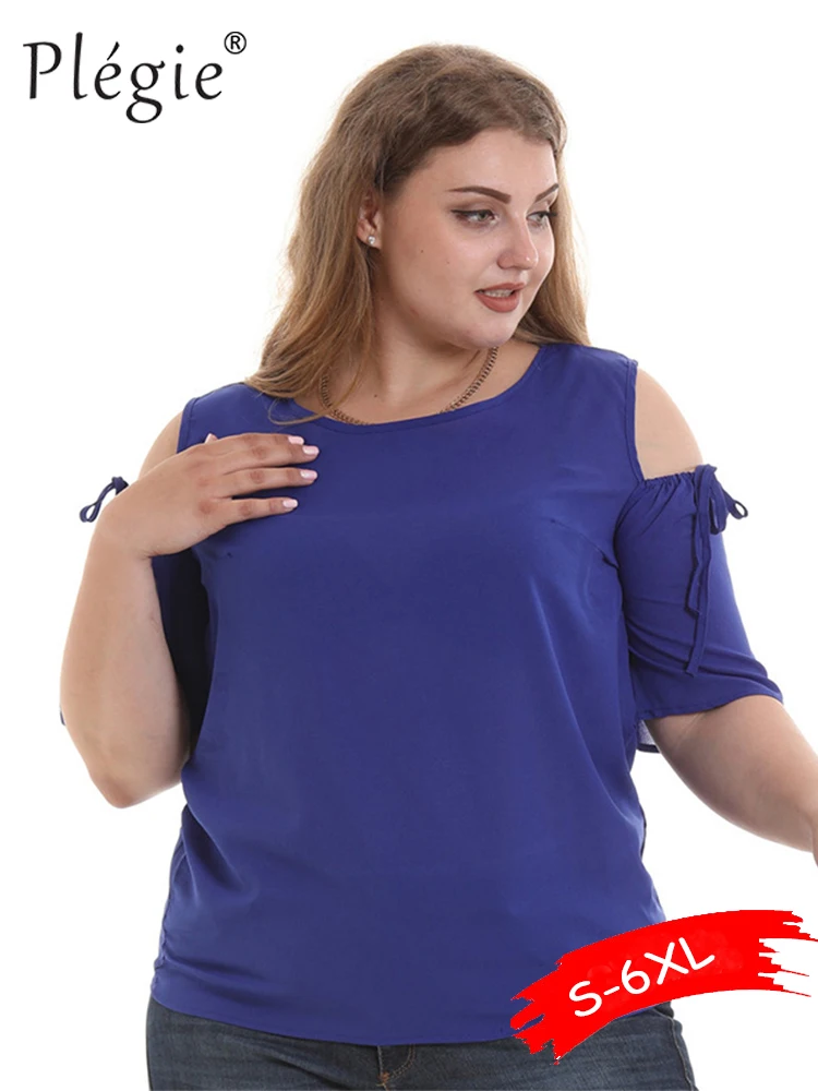 Plegie 6XL Plus Size Short Sleeve T Shirt 2019 New Arrival Womens Clothing Lace Up Off Should Ladies Summer Tops Dropshipping
Plegie 6XL Plus Size Short Sleeve T Shirt 2019 New Arrival Womens Clothing Lace Up Off Should Ladies Summer Tops Dropshipping