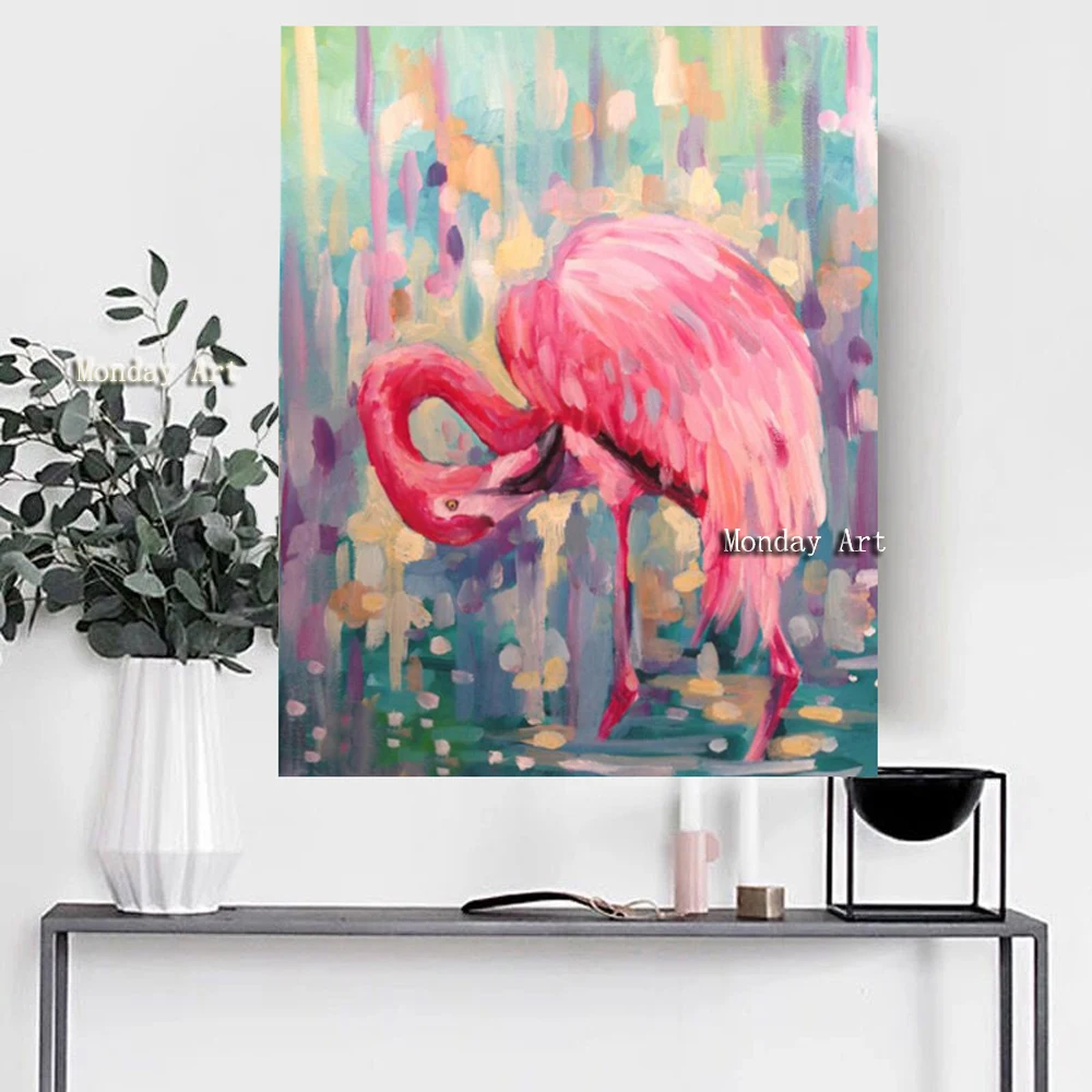 Abstract handmade impressionism Egret oil painting big canvas wall art the crane original animal oil painting for living room 
Abstract handmade impressionism Egret oil painting big canvas wall art the crane original animal oil painting for living room