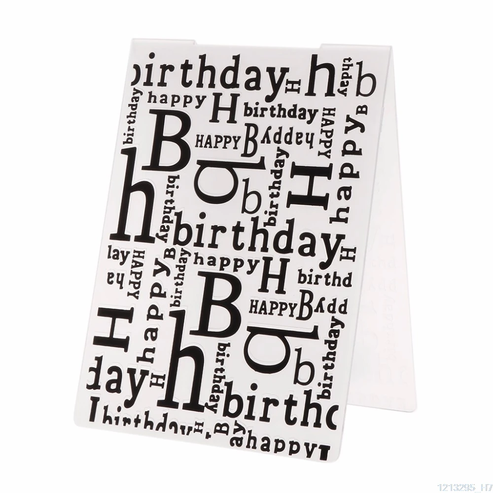 Plastic Embossing Folder Template for DIY Scrapbook Photo Album Card Paper Craft Happy Birthday
Plastic Embossing Folder Template for DIY Scrapbook Photo Album Card Paper Craft Happy Birthday