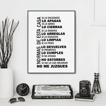 Spanish House Rules Quote Wall Art Canvas Print Poster , Espanol Art Canvas Painting Home Decoration
Spanish House Rules Quote Wall Art Canvas Print Poster , Espanol Art Canvas Painting Home Decoration