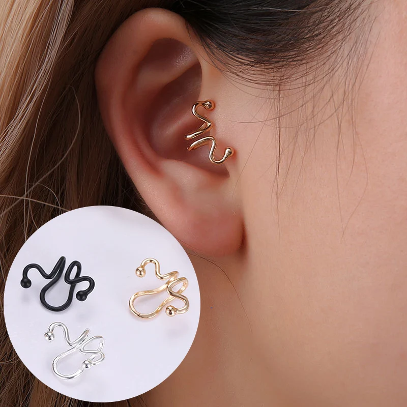 2pcs Silver Ear Cuff Clip Earrings Without Piercing Tragus Earrings For Women Non Piercing Jewelry Earing boucles d oreille
2pcs Silver Ear Cuff Clip Earrings Without Piercing Tragus Earrings For Women Non Piercing Jewelry Earing boucles d oreille