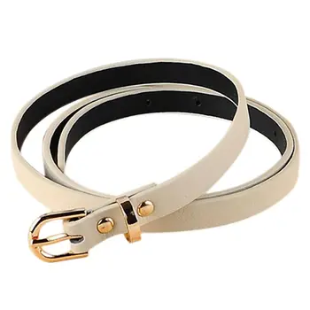 Women Skinny Leather Belt with Silver Square Pin Buckle - Solid Color Buckled Belts Waistband Accessories 100CM Length
Women Skinny Leather Belt with Silver Square Pin Buckle - Solid Color Buckled Belts Waistband Accessories 100CM Length