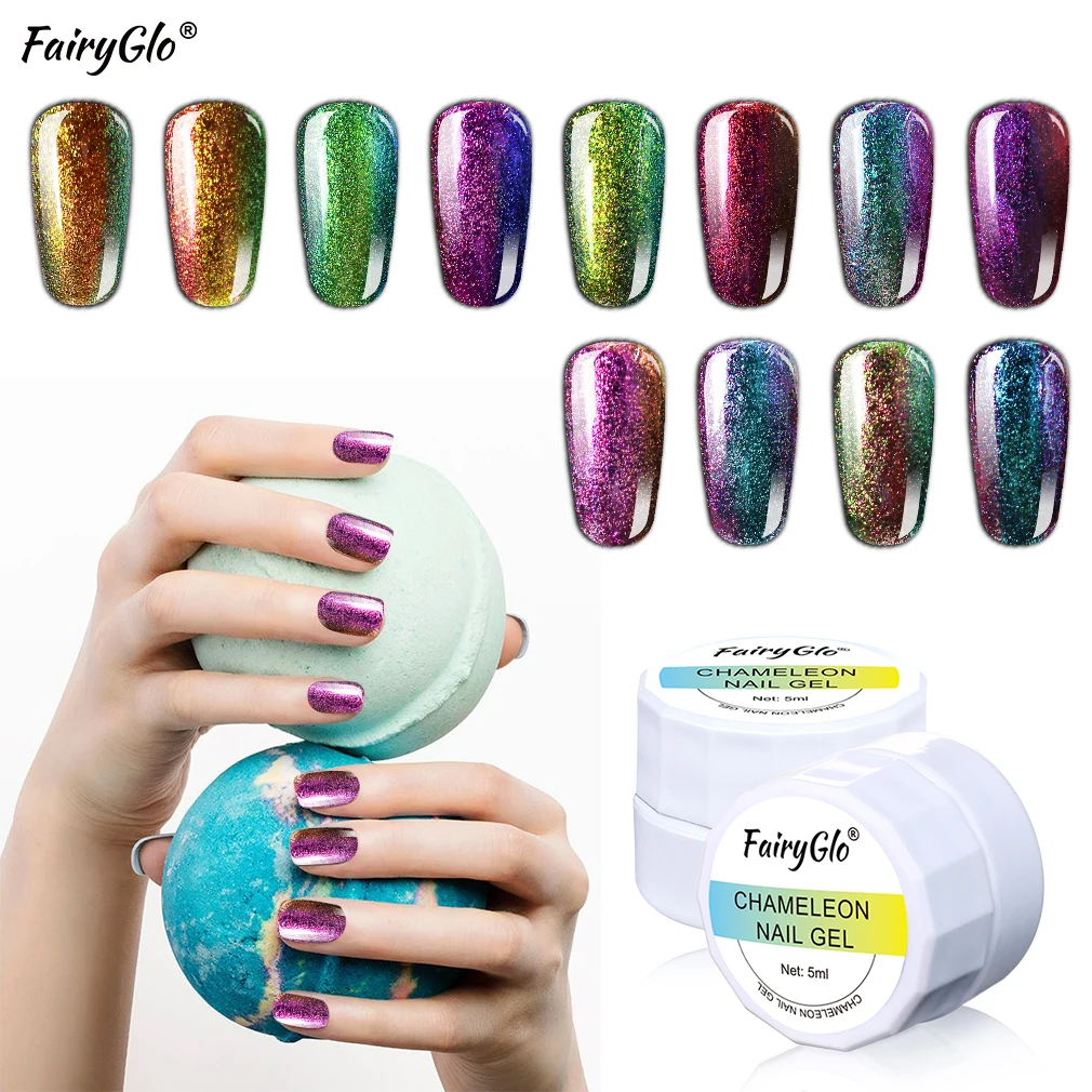 FairyGlo 5ML Chameleon Gel Varnish UV LED Gel Nail Polish Long Last Nail Art Soak Off Vernis Semi Permanant Gellak Paint Esmalte
FairyGlo 5ML Chameleon Gel Varnish UV LED Gel Nail Polish Long Last Nail Art Soak Off Vernis Semi Permanant Gellak Paint Esmalte