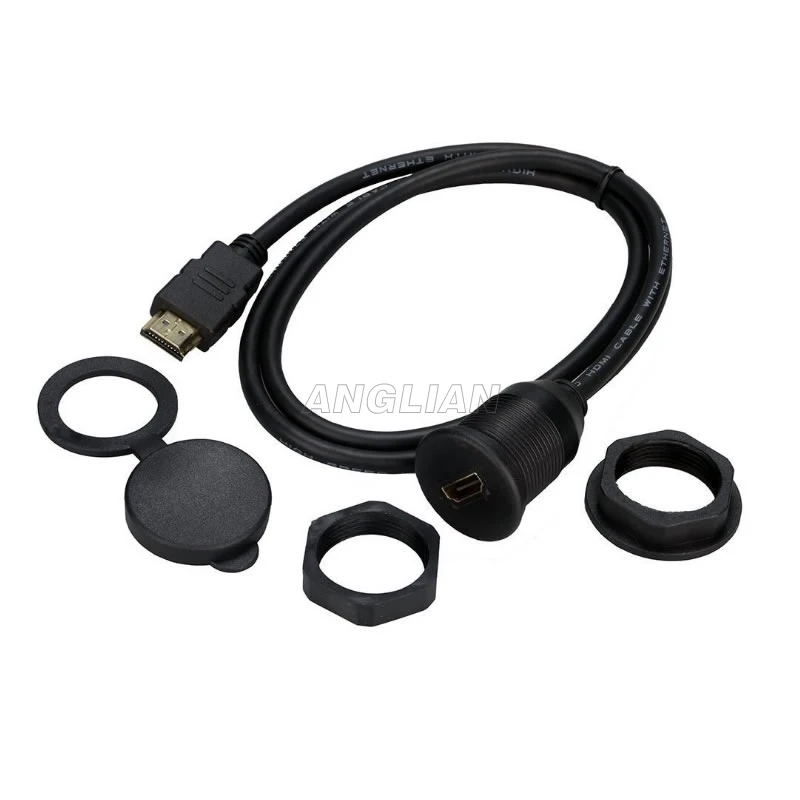 HDMI Waterproof Panel Mount Male to Female Extension Cable 1M For Truck Boat Motocycle Dashboard Flush 2M
HDMI Waterproof Panel Mount Male to Female Extension Cable 1M For Truck Boat Motocycle Dashboard Flush 2M