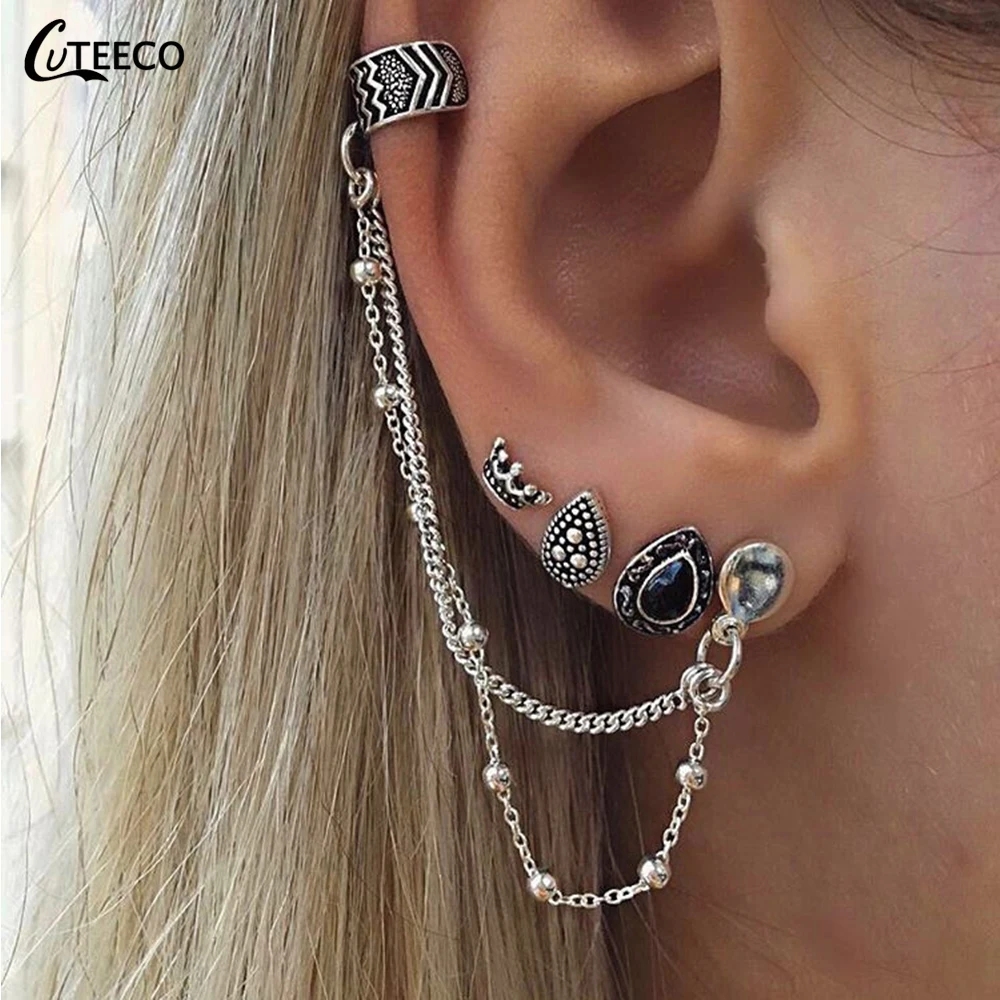 CUTEECO 2018 Vintage Crown Earrings Boucle D'oreille Ethnique Clip On Earrings Set Boho Ear Rings for Women
CUTEECO 2018 Vintage Crown Earrings Boucle D'oreille Ethnique Clip On Earrings Set Boho Ear Rings for Women