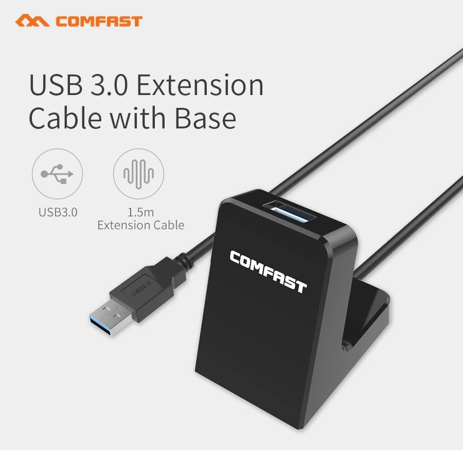 High Speed Comfast CF-U315 USB 3.0 Extension Cable base With Booster Repeater Extender 1.5M extension cable for usb wifi adapter
High Speed Comfast CF-U315 USB 3.0 Extension Cable base With Booster Repeater Extender 1.5M extension cable for usb wifi adapter