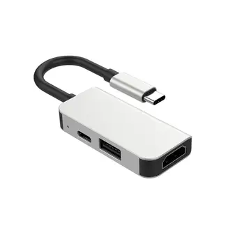 USB C to HDMI 3 in 1 USB-C Hub Quick Charging Data Transfer USBC Multiport Adapter
USB C to HDMI 3 in 1 USB-C Hub Quick Charging Data Transfer USBC Multiport Adapter