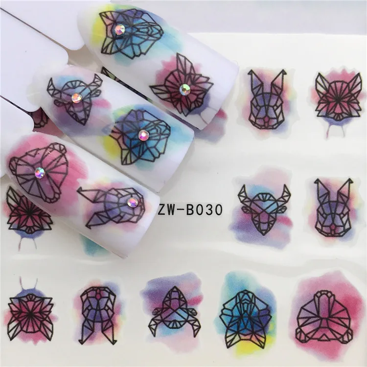 Stickers for Nails Water Decals Geometric animal Sheep Nail Slider Art design Decorations Manicure Foil Adhesive Wraps Pegatinas
Stickers for Nails Water Decals Geometric animal Sheep Nail Slider Art design Decorations Manicure Foil Adhesive Wraps Pegatinas