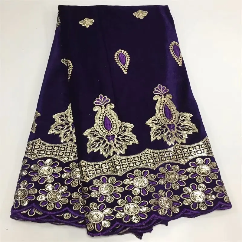 2019 5yards /lot luxury gold sequins trim lace with purple African George flannel lace fabric for party dresses YYZ0628221
2019 5yards /lot luxury gold sequins trim lace with purple African George flannel lace fabric for party dresses YYZ0628221