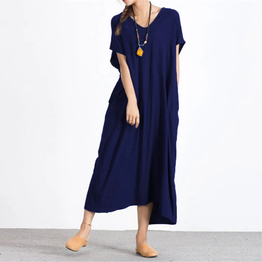Plus Size One-Piece Dress Womens European Fashion Loose Solid Dress Ladies Oversize 4xl 5xl Casual Vestidos Floor Length Dress
Plus Size One-Piece Dress Womens European Fashion Loose Solid Dress Ladies Oversize 4xl 5xl Casual Vestidos Floor Length Dress