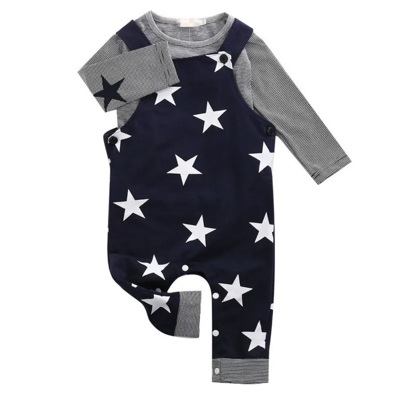 2017 New Fashion Baby Boy Girl Star T-shirt Top Bib Pants Set Jumpsuit Overall Autumn Casual Outfits 0-24M
2017 New Fashion Baby Boy Girl Star T-shirt Top Bib Pants Set Jumpsuit Overall Autumn Casual Outfits 0-24M