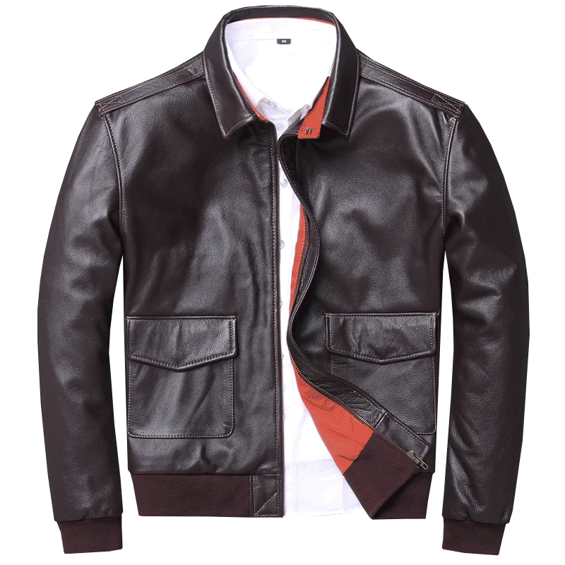 2019 Brown Men USAF Pilot Leather Jacket Plus Size XXXXXL Genuine Cowhide Spring Slim Fit A2 Aviator Leather Coat FREE SHIPPING
2019 Brown Men USAF Pilot Leather Jacket Plus Size XXXXXL Genuine Cowhide Spring Slim Fit A2 Aviator Leather Coat FREE SHIPPING