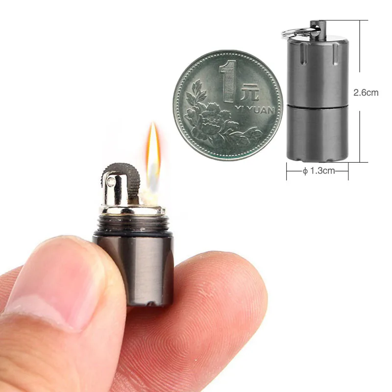 

ring chain refill Cigarette torch keyring Lighter Kerosene Gasoline keychain key oil Cigar fluid petrol survive Capsule