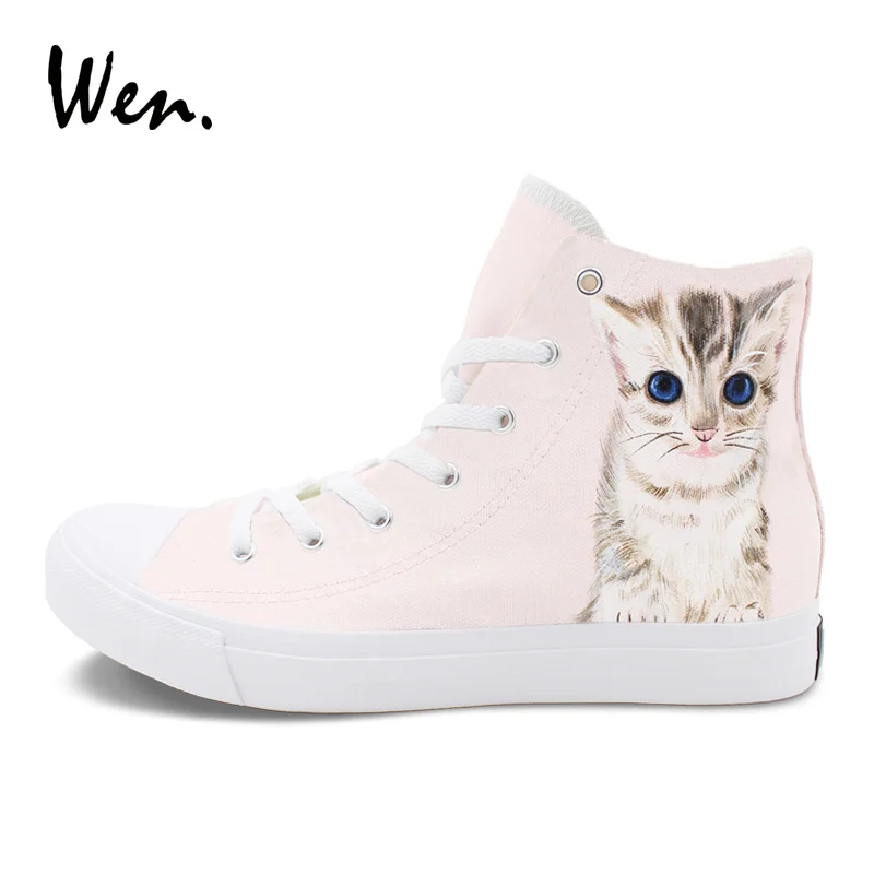 Wen Custom Design Canvas Shoes Pet Kitten Cat Hand Painted Sneakers Graffiti Skateboarding Shoes for Man Woman
Wen Custom Design Canvas Shoes Pet Kitten Cat Hand Painted Sneakers Graffiti Skateboarding Shoes for Man Woman