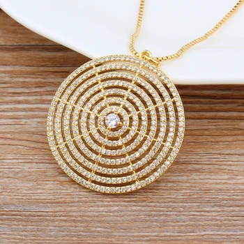 New Arrival Fashion Luxury Copper CZ Crystal Round Shape Pendant Necklace Factory Wholesale Charm Women Men Chain Necklace
New Arrival Fashion Luxury Copper CZ Crystal Round Shape Pendant Necklace Factory Wholesale Charm Women Men Chain Necklace