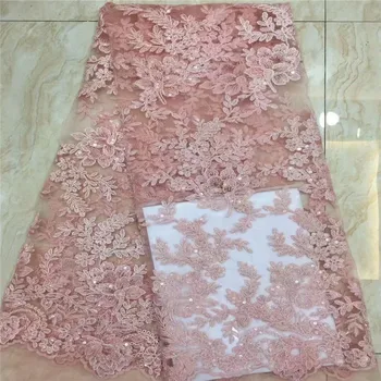 Latest Peach African Lace Fabric 2019 High Quality Embroidery French Mesh with Sequins Nigerian Lace Fabrics Material xc65-1129
Latest Peach African Lace Fabric 2019 High Quality Embroidery French Mesh with Sequins Nigerian Lace Fabrics Material xc65-1129