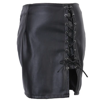 New Womens Sexy Black Bandage Leather Skirt High Waist Pencil Bodycon Short Mini Skirt
New Womens Sexy Black Bandage Leather Skirt High Waist Pencil Bodycon Short Mini Skirt
