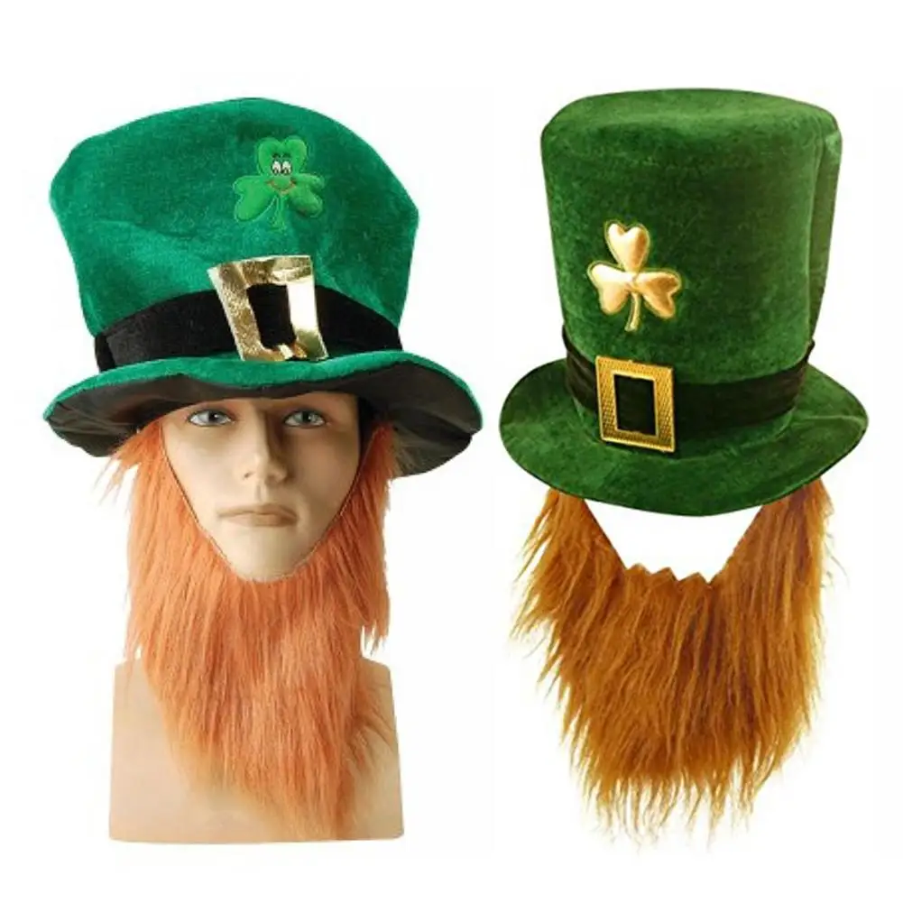 Funny Clover Faux Long Beard Stovepipe Hat St Patrick Day Costume Decoration Party Hat hot
Funny Clover Faux Long Beard Stovepipe Hat St Patrick Day Costume Decoration Party Hat hot