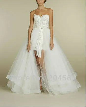 Free shipping In Stock High/Low Wedding Dress with Removable Skirt any size/colour
Free shipping In Stock High/Low Wedding Dress with Removable Skirt any size/colour
