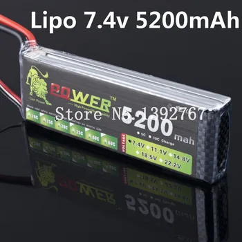 Lipo Battery Lithium-Polymer Lion Power 7.4V 5200mAh 30C-40C 2S Batteries 7.4V 5200mAh 30C 2S1P For 1/8 1/10 RC Car Airplane
Lipo Battery Lithium-Polymer Lion Power 7.4V 5200mAh 30C-40C 2S Batteries 7.4V 5200mAh 30C 2S1P For 1/8 1/10 RC Car Airplane