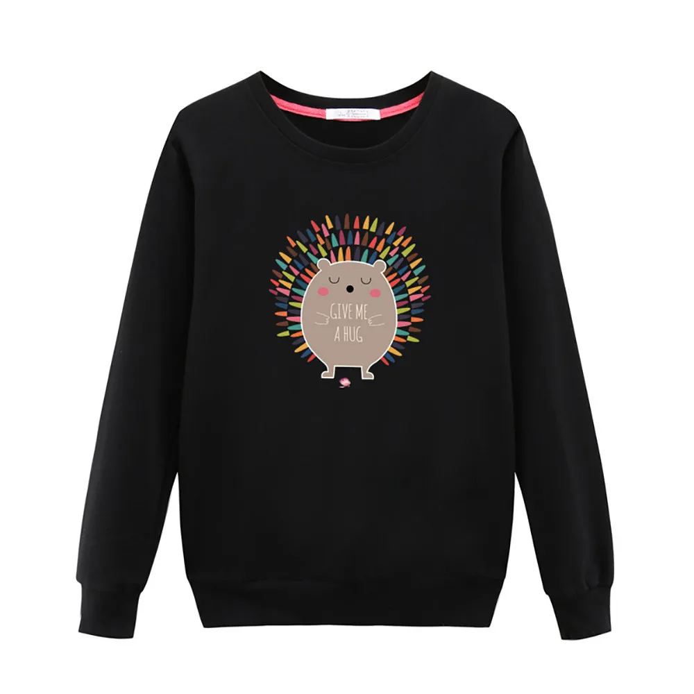 Autumn Winter Women Casual Loose Sweatshirt Hedgehog Print Pullover Ladies Long Sleeve Tops
Autumn Winter Women Casual Loose Sweatshirt Hedgehog Print Pullover Ladies Long Sleeve Tops