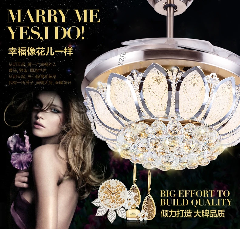 42inch Fan crystal ceiling chandelier fan lights living room dining room Minimalism modern fan with LED ceiling chandelier 
42inch Fan crystal ceiling chandelier fan lights living room dining room Minimalism modern fan with LED ceiling chandelier