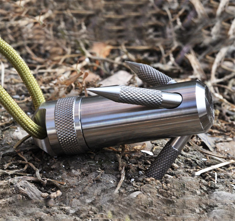 Titanium Capsule Grappling Cart Hook Container Waterproof Storage Box EDC Outdoor Capsule Tablet Cash Pill Survival Box 
Titanium Capsule Grappling Cart Hook Container Waterproof Storage Box EDC Outdoor Capsule Tablet Cash Pill Survival Box
