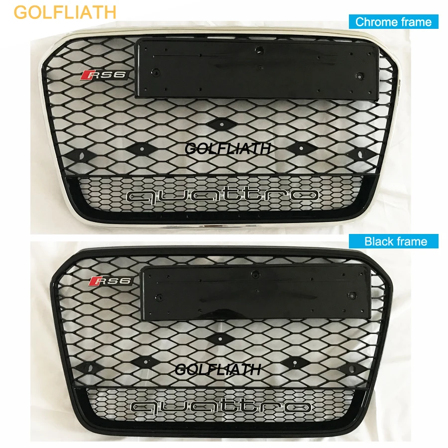 RS6 Styling Auto ABS black painted Front Bumper Racing Grill Grille with quattro for Audi A6 & S6 & RS6 Sedan 4-Door 2013-2015
RS6 Styling Auto ABS black painted Front Bumper Racing Grill Grille with quattro for Audi A6 & S6 & RS6 Sedan 4-Door 2013-2015