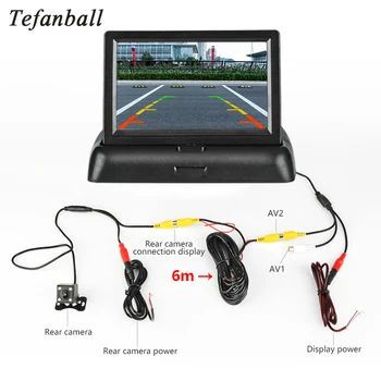 Wireless 4.3 Inch TFT LCD Car Monitor Foldable Monitor Display Reverse Camera Parking System for Car Rearview Monitors NTSC PAL
Wireless 4.3 Inch TFT LCD Car Monitor Foldable Monitor Display Reverse Camera Parking System for Car Rearview Monitors NTSC PAL