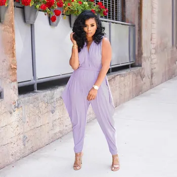 Women V Neck Solid Jumpsuit Loose Fashion Elegant Romper Harem Pants Long Jumpsuits Streetwear Overalls
Women V Neck Solid Jumpsuit Loose Fashion Elegant Romper Harem Pants Long Jumpsuits Streetwear Overalls
