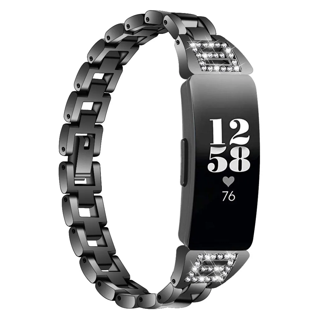 Wrist Strap Stainless Steel Diamonds Replacement Band for Fitbit Inspire/Inspire HR Smart Watch Luxury Bracelet Women Men 19Je21
Wrist Strap Stainless Steel Diamonds Replacement Band for Fitbit Inspire/Inspire HR Smart Watch Luxury Bracelet Women Men 19Je21