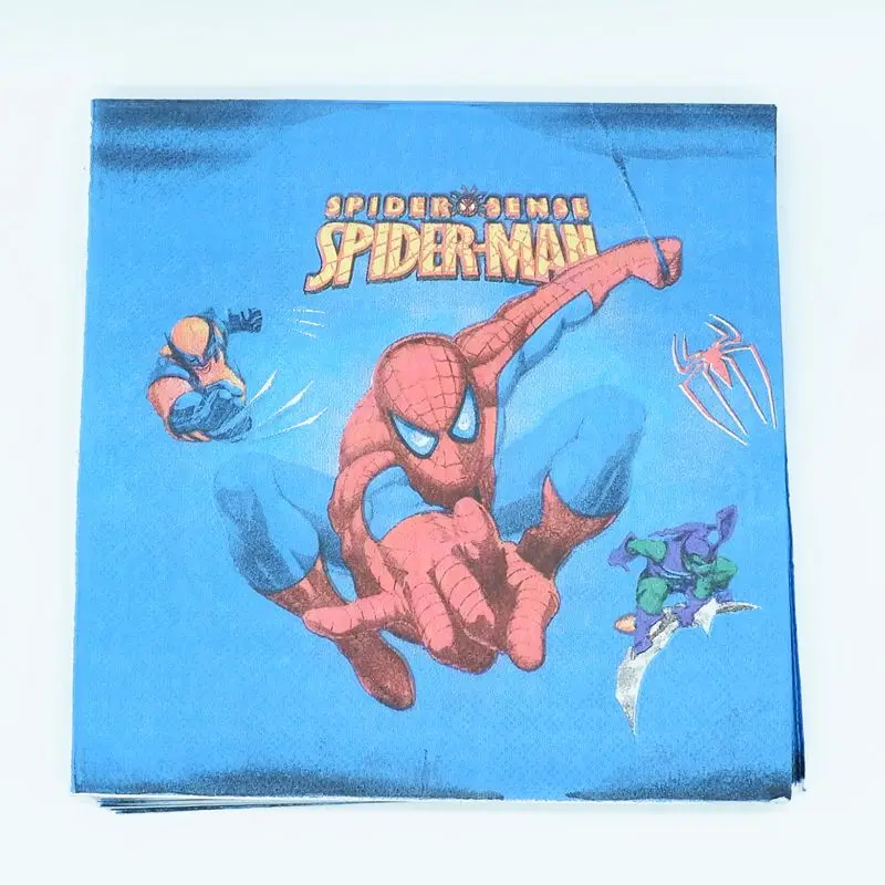 20pcs/lot Spiderman Party Supplies Paper Napkin Cartoon Birthday Decoration Baby Shower For Kids Party Supplies Tissues
20pcs/lot Spiderman Party Supplies Paper Napkin Cartoon Birthday Decoration Baby Shower For Kids Party Supplies Tissues
