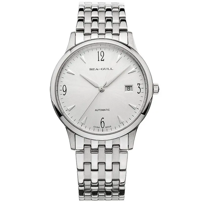 Seagull Thin 10mm Dress Mechanical Watch Auto Date Sunburst Effect Dial Automatic Self Wind Men's Watch 816.357 Movement ST18
Seagull Thin 10mm Dress Mechanical Watch Auto Date Sunburst Effect Dial Automatic Self Wind Men's Watch 816.357 Movement ST18
