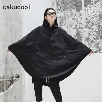 Cakucool Black Cloak Women Gothic Loose Outer garment Hooded Minimal Neutral Novelty Jacket Batwing Cape Casaco Feminino Maxi
Cakucool Black Cloak Women Gothic Loose Outer garment Hooded Minimal Neutral Novelty Jacket Batwing Cape Casaco Feminino Maxi
